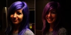 Coba Tebak, Rambut Wanita Cantik Ini Berwarna Biru atau Ungu?