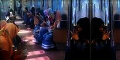 Heboh Santri Bogor `Sejukkan` Gerbong KRL dengan Alquran