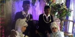 Heboh Foto Satu Pelaminan Dua Istri Itu Ternyata...