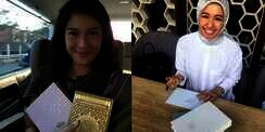 Dian Sastro dan Chintya Bella Desain Sampul Alquran