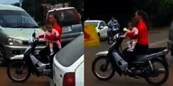 Video Ibu Naik Motor Sambil Menggendong Bayinya Banjir Kecaman