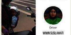 Mengharukan, Driver GoJek Bawa Anak Narik Penumpang