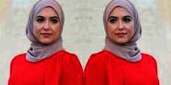 Leena: Pesona Balutan Merah Ikon Hijaber Palestina