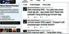 Twitter Dhani: Kalau Memang ISIS, Kita Minta Maaf Aja..