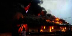 Mencekam! Pemukiman Warga Eks-Gafatar Dibakar Massa