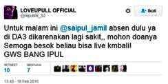 Diringkus Polisi, Saipul Jamil Disebut Sedang Sakit