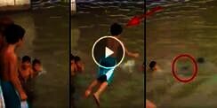 Detik-detik Bocah Dipaksa Berenang dan Lalu...