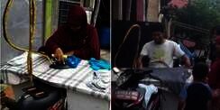 Keren, Pasangan Suami Istri Buka Jasa Setrika Keliling