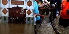 Banjir Sampang Rendam Masjid, Warga Temukan Ular Piton Raksasa