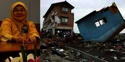 Masya Allah, Doktor Berhijab Malang `Lawan` Gempa dengan Bambu