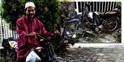 Masyaallah! Ayah Naik Motor Rongsok Demi Antar Anak Mondok