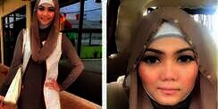 Kenakan Jilbab, Rina Nose Tuai Pujian
