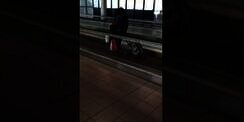Video Aksi Wanita Naik Travelator Bikin Ngakak