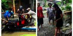 Main Ponsel Saat Kendarai Motor, Cewek Cantik Tercebur Kali