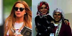 Masyallah, Cantiknya Lindsay lohan Mengenakan Hijab