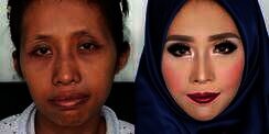Perubahan Wanita Sebelum & Sesudah Makeup, Kamu Pasti Kaget