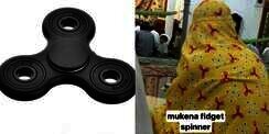 Viral, Mukena Bermotif Fidget Spinner yang Kekinian