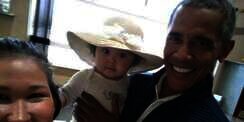 Lucunya Bayi Giselle, Obama Sampai Berhenti Buat Gendong
