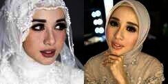 4 Perbedaan Riasan Laudya Cynthia Bella Saat Pesta Pernikahan