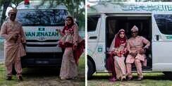 Cerita di Balik Foto Pernikahan di Mobil Jenazah