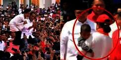 Aksi Tak Terduga Iriana di Tengah Kampanye Jokowi