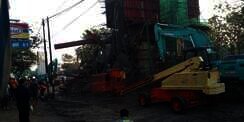Kepala Tiang Tol Bogor Ambruk