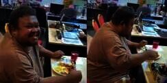 Lucu Tapi Menyentuh, Difabel Ini Makan Banyak Usai 4 Hari 'Puasa'