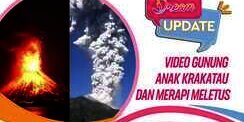 Video Detik-detik 2 Gunung di Indonesia Meletus Bersamaan