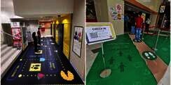 Keren! Lantai Mall Ini Pakai Desain Game PAC-MAN Buat Terapkan Jaga Jarak