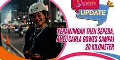 Keranjingan Tren Sepeda, Amel Carla Gowes Sampai 20 Kilometer