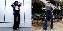 Back to Retro! Padu Padan Hijab dan Cutbray Jeans Ini Bisa Banget Dicobain