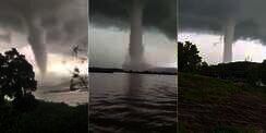 Video Mendebarkan Angin Puting Beliung Berputar di Waduk Wonogiri