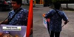 Kisah Gilang, Pemuda Tuna Netra Asal Brebes Merantau Sendiri Mengasong di Yogya