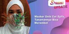 Masker Unik Cut Syifa, Tanamannya Bisa Merambat