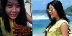 Foto-Foto Nani Pelaku Takjil Sianida, Pose Lagi Makan Sate Viral di Medsos