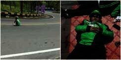 Kelakuan Driver Ojek Online Pas Lagi Istirahat yang Bikin Geli Sendiri