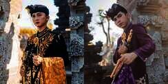 Potret Para Pegawai Raffi Ahmad Kenakan Baju Adat Bali