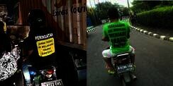 10 Tulisan Lucu di Baju Pengendara Motor, Terakhir Ngakak Abis