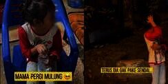 Ditinggal Ibu Mulung, Gadis Kecil Ini Ditinggal Sendiri di Pinggir Jalan