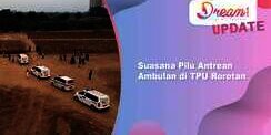 Suasana Pilu Antrean Ambulan di TPU Rorotan