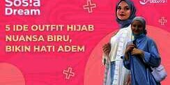 5 Ide Outfit Hijab Nuansa Biru, Bikin Hati Adem