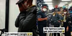 Pedagang Nangis Dapat Rezeki Nomplok: Sapunya Diborong, Diberi Uang, HP & Sepeda