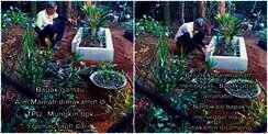 Pesan Menyesakkan Bapak yang Bangun Sendiri Makam Istri Dekat Rumah