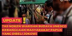 Momen Jokowi Beli Noken dari Mama-Mama Papua di Pinggir Jalan