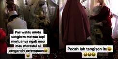 Viral Pengantin Wanita Nangis Gegara Sikap Mertua saat Sungkeman di Pelaminan