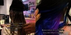 Tak Bisa Disentuh Saking Panasnya, Rambut Si Wanita Berasap Saat Mau Diwarnai