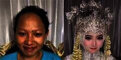 8 Potret Transformasi Pengantin Ini Bikin Syok, Beda Banget sampai Bikin Mantan Nangis Peluk Tiang!