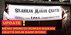 Menu-menu di Rumah Makan Gratis Milik Baim Wong