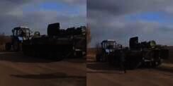Viral Video Tank Diduga Mogok Milik Rusia Dibawa Kabur Petani Ukraina