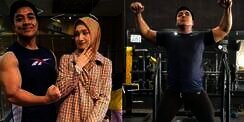 Potret Ustaz Riza Muhammad saat Olahraga, Lengannya Berotot Banget!